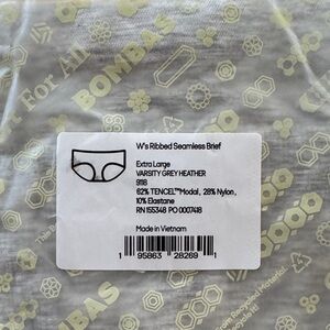 Bombas Women's Seamless Brief in Grey Heather